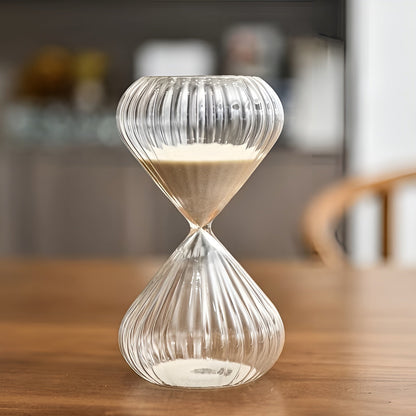 Timeglass med Grå Striper – Dekorativt og Avslappende | 15 eller 30 Minutter for Hjem og Kontor