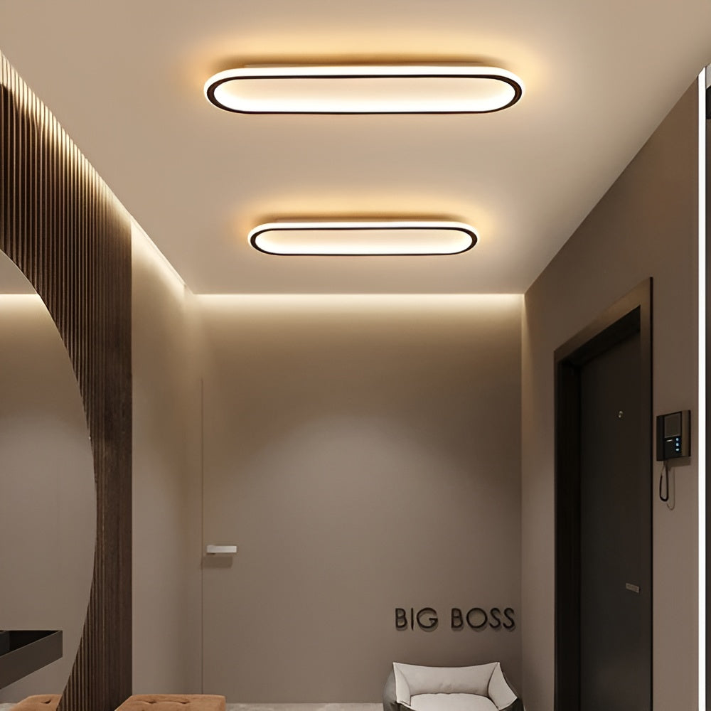 Oval LED Taklampe – Elegant og Moderne | Perfekt for Gang og Entré