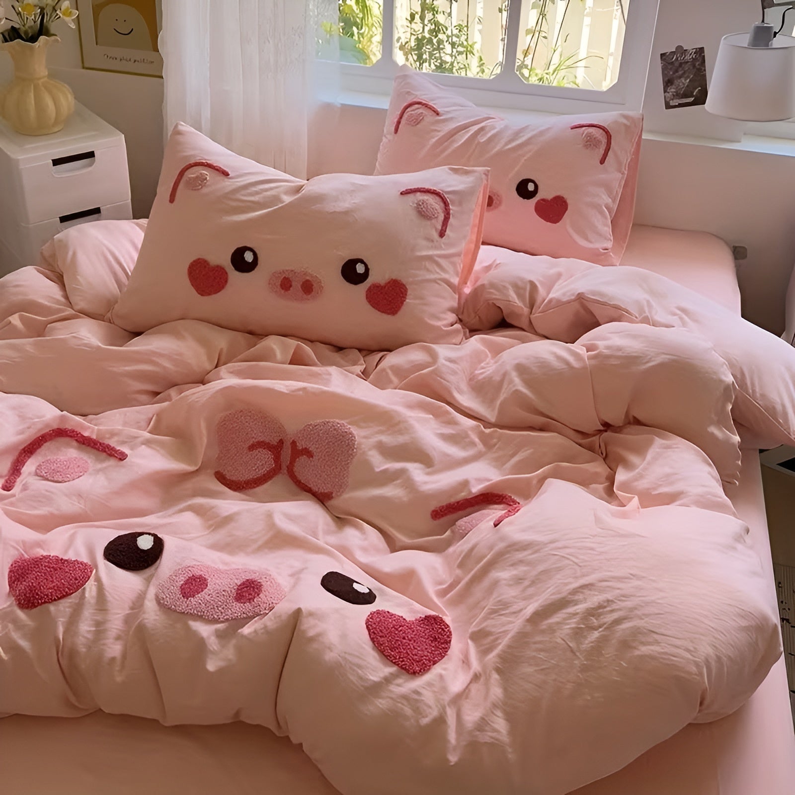 Sengetøysett med Søtt Grisepreg – Mykt og Koselig | Perfekt for Barnerom