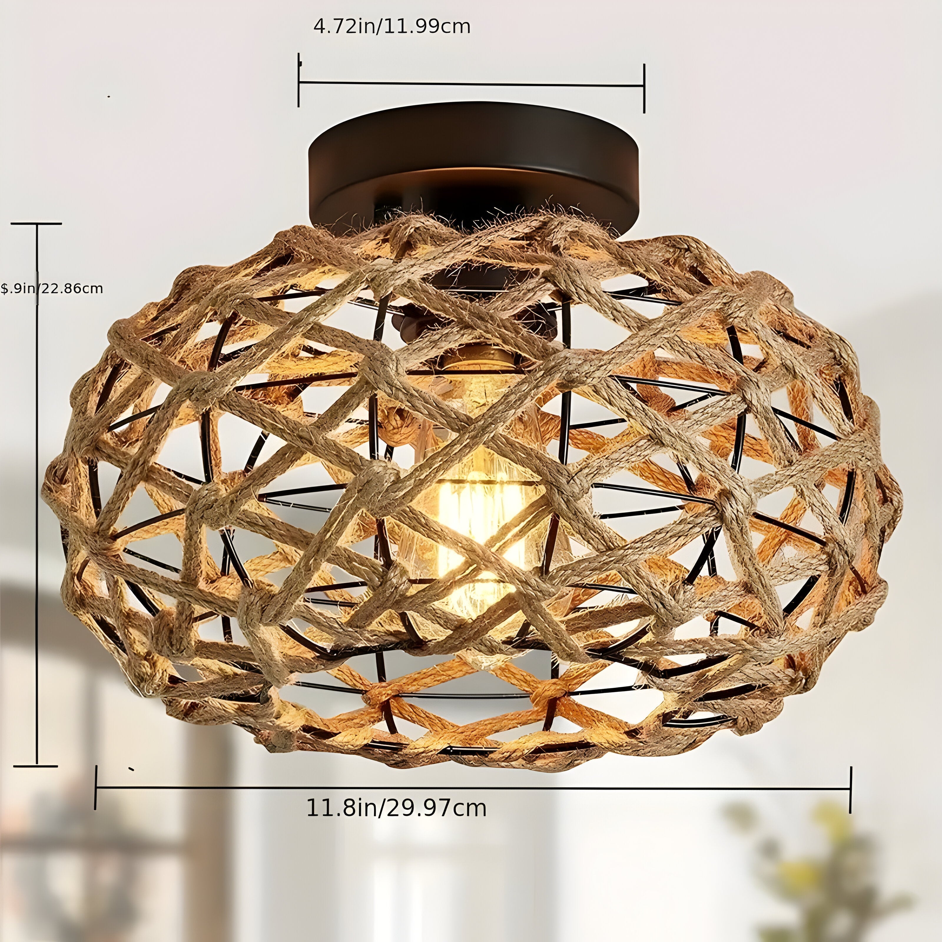 Vardal - Taklampe I Hampetau Og Kystinspirert Design