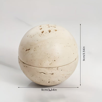 Røkelsesholder i Travertin – Naturlig og Dekorativ | Elegant Stein for Avslappende Atmosfære