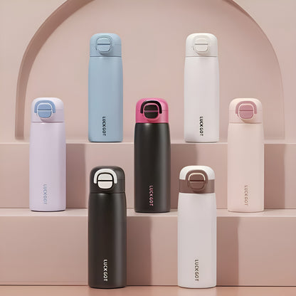 LuckGot Isolert Vannflaske – 500 ml, Varm/Kald i 24 Timer | Dobbeltvegget og Vakuumisolert