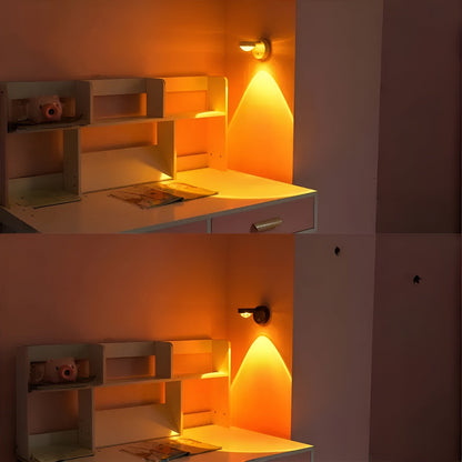 Led-vegglampe 360° Dreiebar – Stemningsfullt Lys, Dimbar | Usb-oppladbar For Hjemmebruk