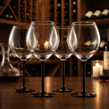 Onyx Vinglass, Sett Med 4 – Elegante Glass Til Rødvin Og Hvitvin