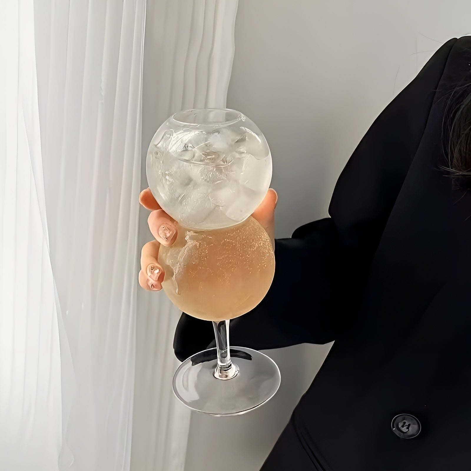 Glassbeger i Kugleform – Elegant og Dekorativt 2-Pakning | Perfekt til Hjem og Fest - 2