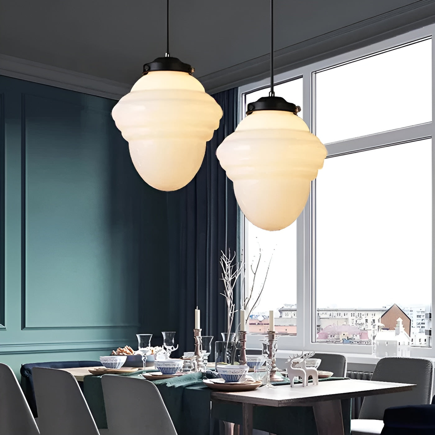 Hengelampe I Frostet Glass - Vintagedesign Med Geometrisk Glass