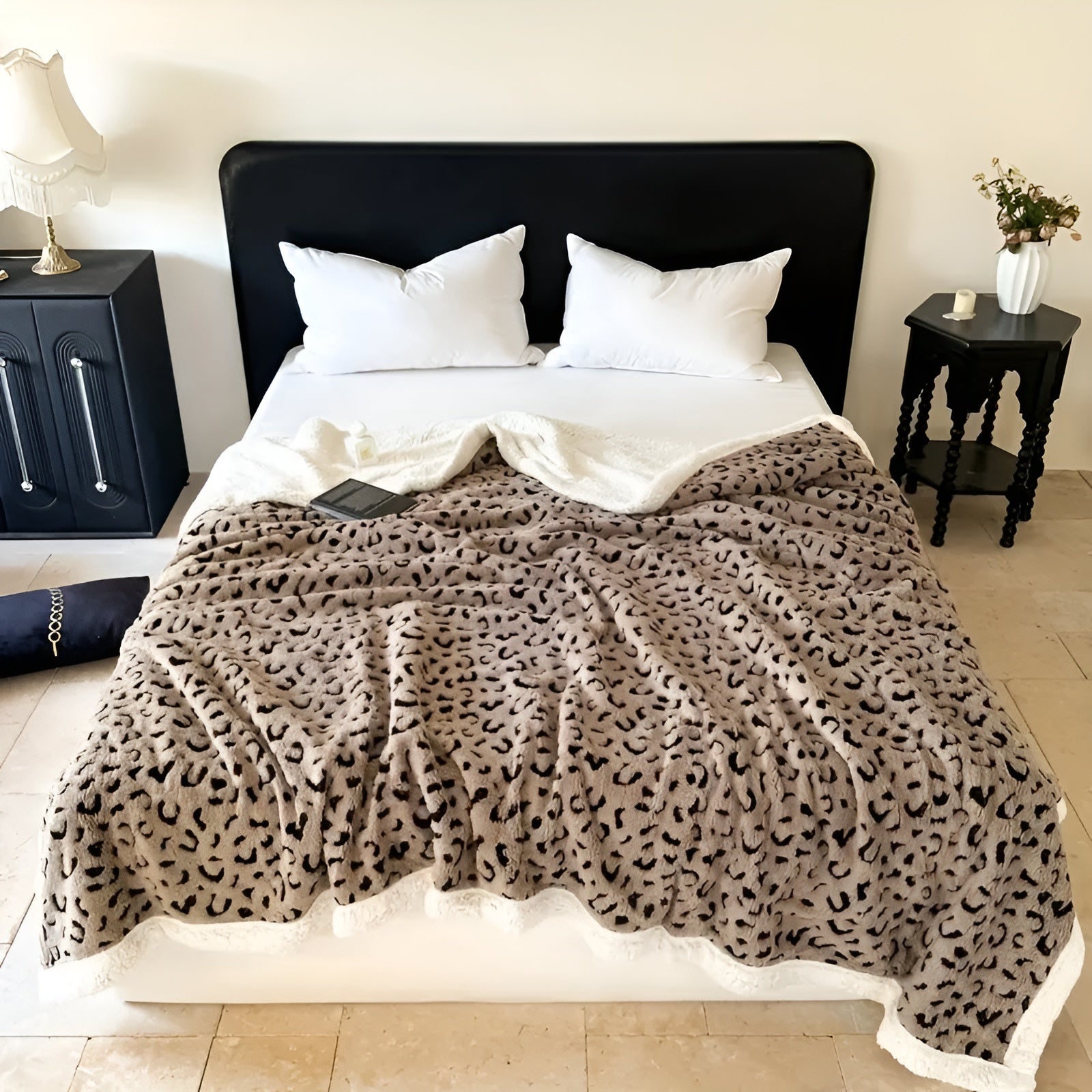 Pledd med Leopardsmønster – Mykt og Koselig | Perfekt for Sofa, Seng og Hele Året