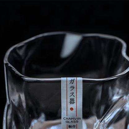 Whiskyglass I Edo Kiriko-stil - Håndslipt Med Unik Krøllete Design