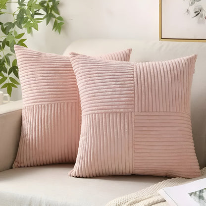 Dekorativ Sofapute – Myk i Premium Kvalitet | Koselig og Stilfull for Sofa og Stue - Rosa / 45x45 cm - Pynteputer