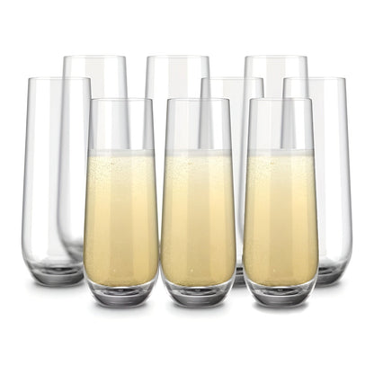 Champagneglass 9-pk – Roséfarget Og Elegante | 300 ML Til Prosecco, Mimoser Og Fest