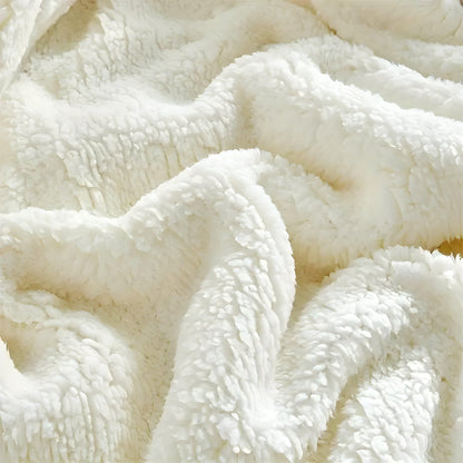 DoubleCozy Pledd – Avslappet Dobbeltsidig Sherpa-fleecepledd