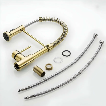 Rimelda – Kjøkkenkran med Utrekkbar Sprøyte (Børstet Stål)