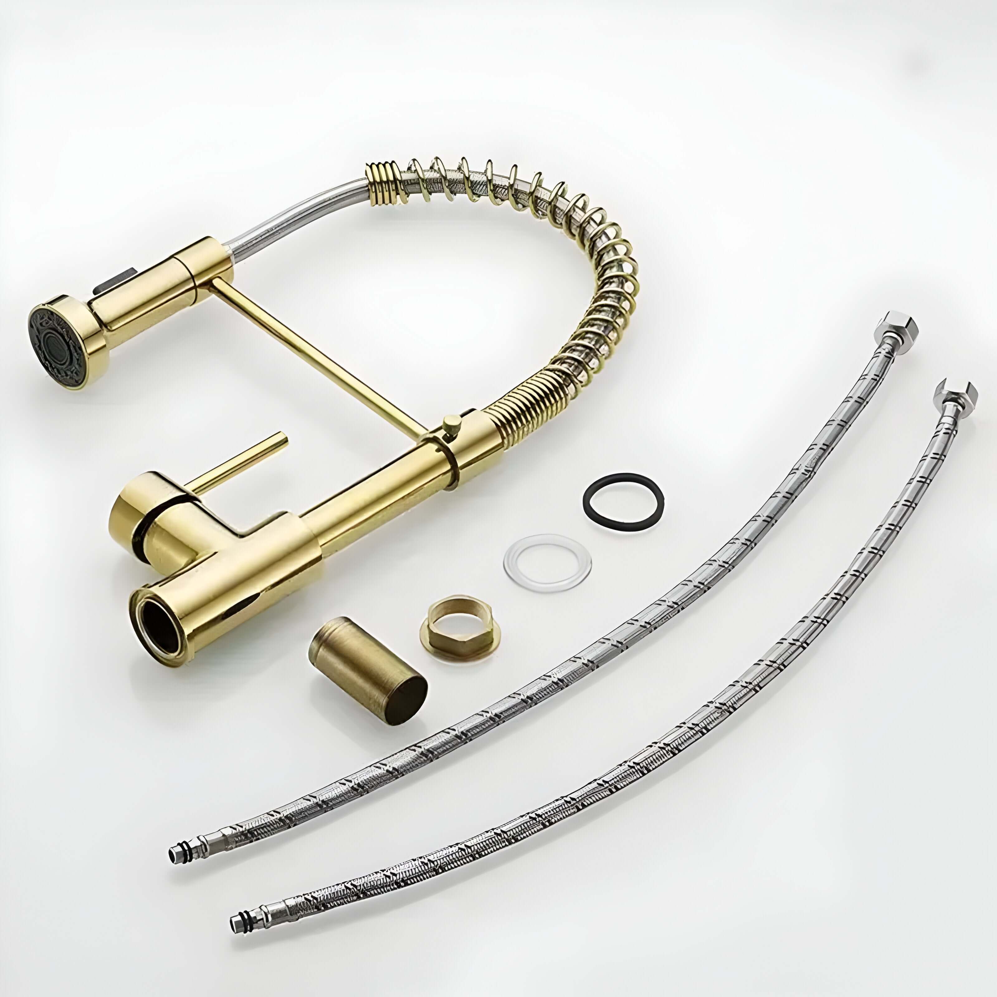 Rimelda – Kjøkkenkran med Utrekkbar Sprøyte (Børstet Stål)