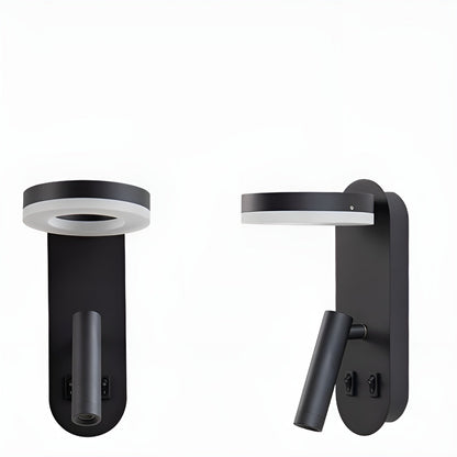 Geometrisk Vegglampe – To Lyskilder og Nedovervendt Lys | Moderne og Dekorativ