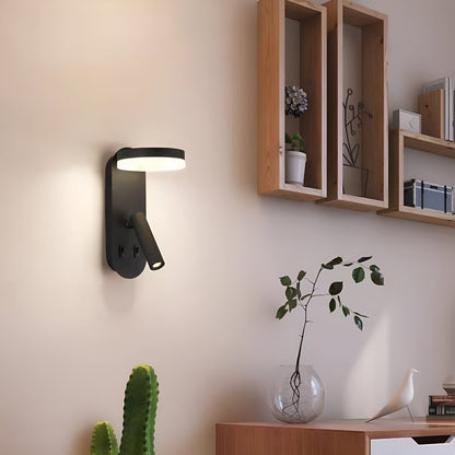 Geometrisk Vegglampe – To Lyskilder og Nedovervendt Lys | Moderne og Dekorativ