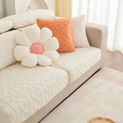 Fløyelssofaovertrekk Med Diamantmønster – Mykt Og Luksuriøst | Passer Perfekt Til Alle Sofaer