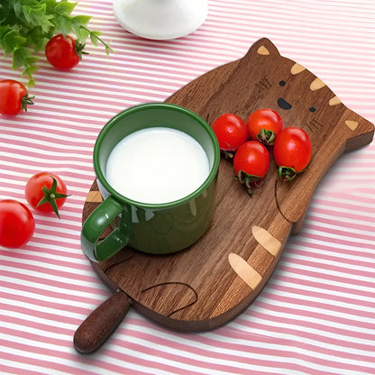 Skjærebrett i Massivt Tre – Lekent Design i Ekornform | Holdbart og Trygt for Mat