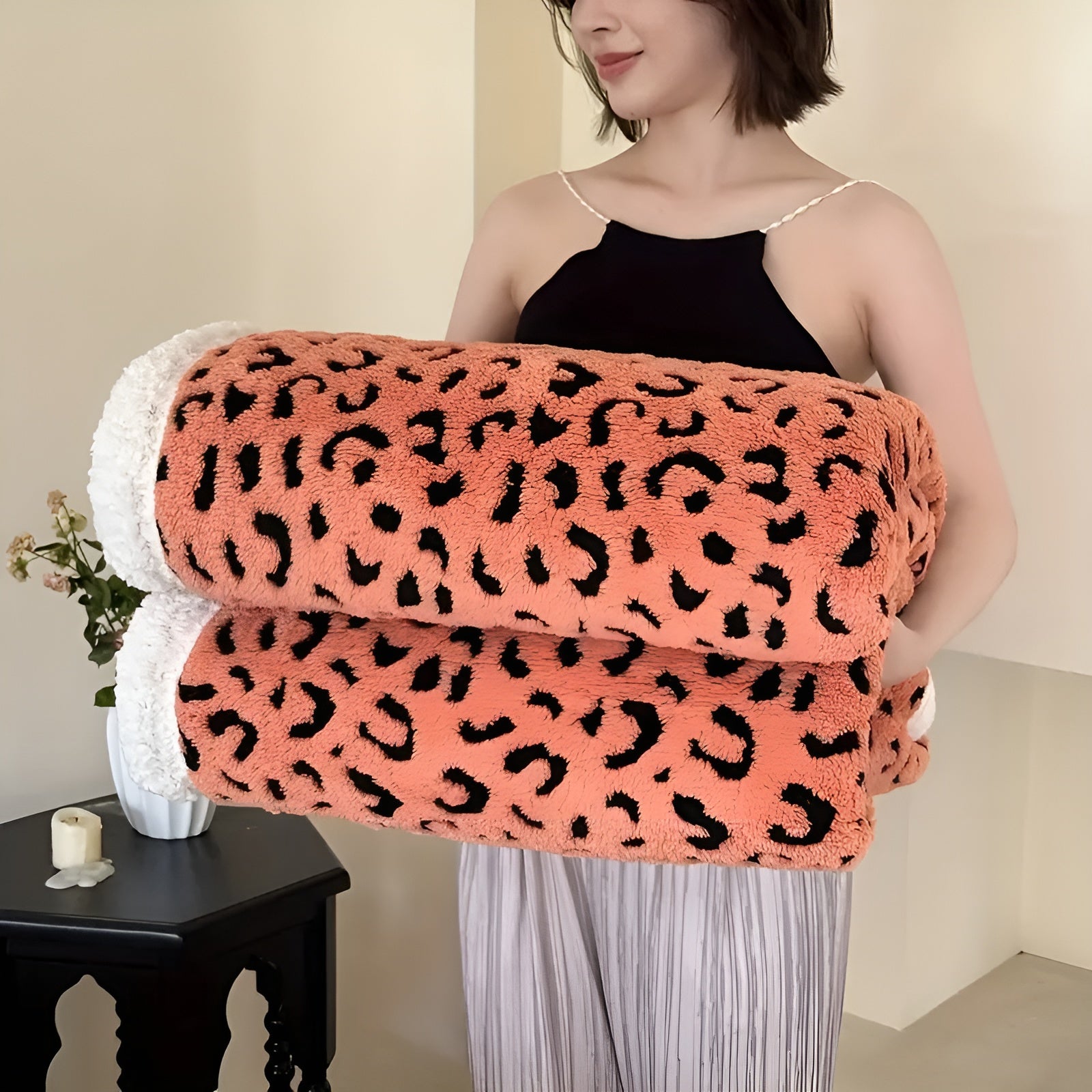 Pledd med Leopardsmønster – Mykt og Koselig | Perfekt for Sofa, Seng og Hele Året