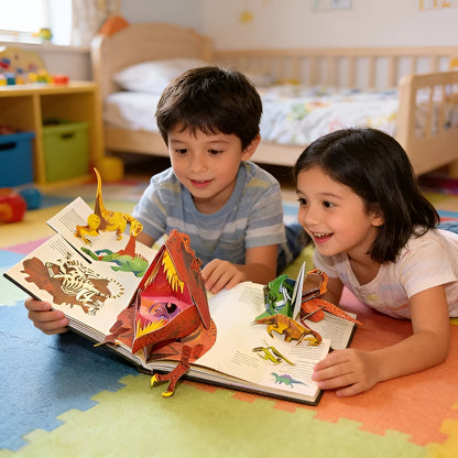 1 x 3d-Pop-up-Bok Med Dinosaurer – En Magisk Opplevelsesbok For Nysgjerrige Barn