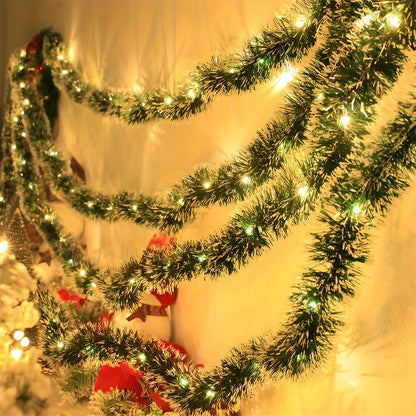 2-pakning LED-lysgirlander – Varmt Lys og Batteridrevet | Stemningsfull Julebelysning