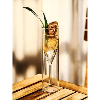 Dobbeltveggede Champagneglass 4-pk – Isolerende og Elegant | Perfekt for Bobler Cocktails og Fest