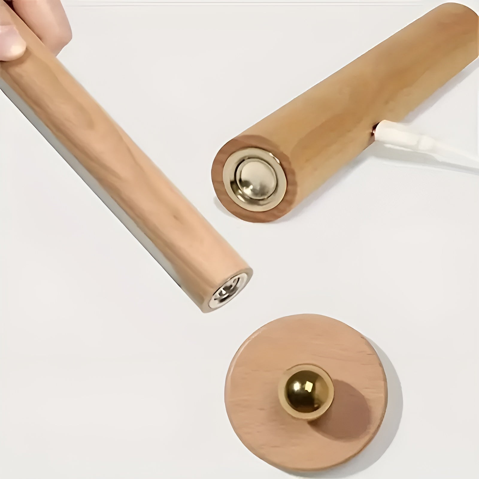 LED Vegglampe i Tre – 360° Roterbar og Oppladbar | Magnetisk med Touch-Styring