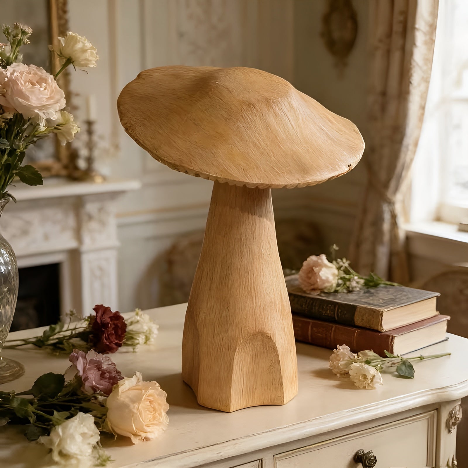 Vintage Pilz Dekofigur – Rustikale Tischdeko im Landhausstil | Perfekt für Café und Geschenkideen - Figurer