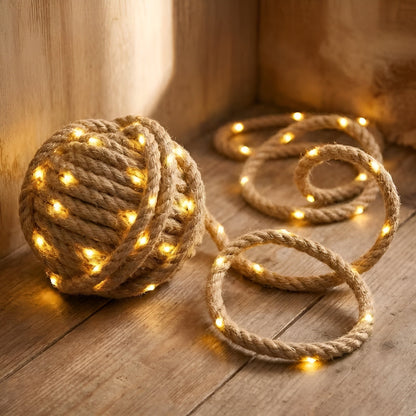 DIY Led-lyslenke I Jutetau – Rustikk Dekorasjonsbelysning