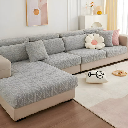 Fløyelssofaovertrekk Med Diamantmønster – Mykt Og Luksuriøst | Passer Perfekt Til Alle Sofaer