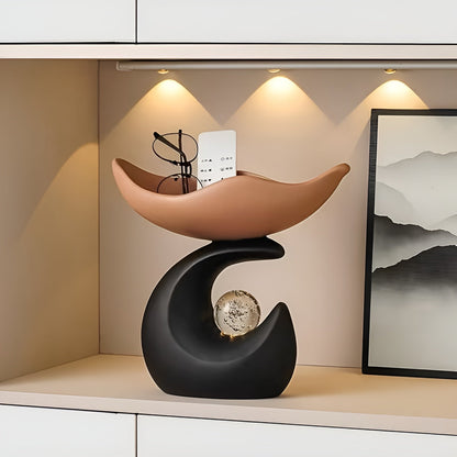 Organiseringsbrett Laget Av Syntetisk Harpiks – Moderne Bølgedesign | Stilig Oppbevaring For Nøkler, Briller Og Smykker