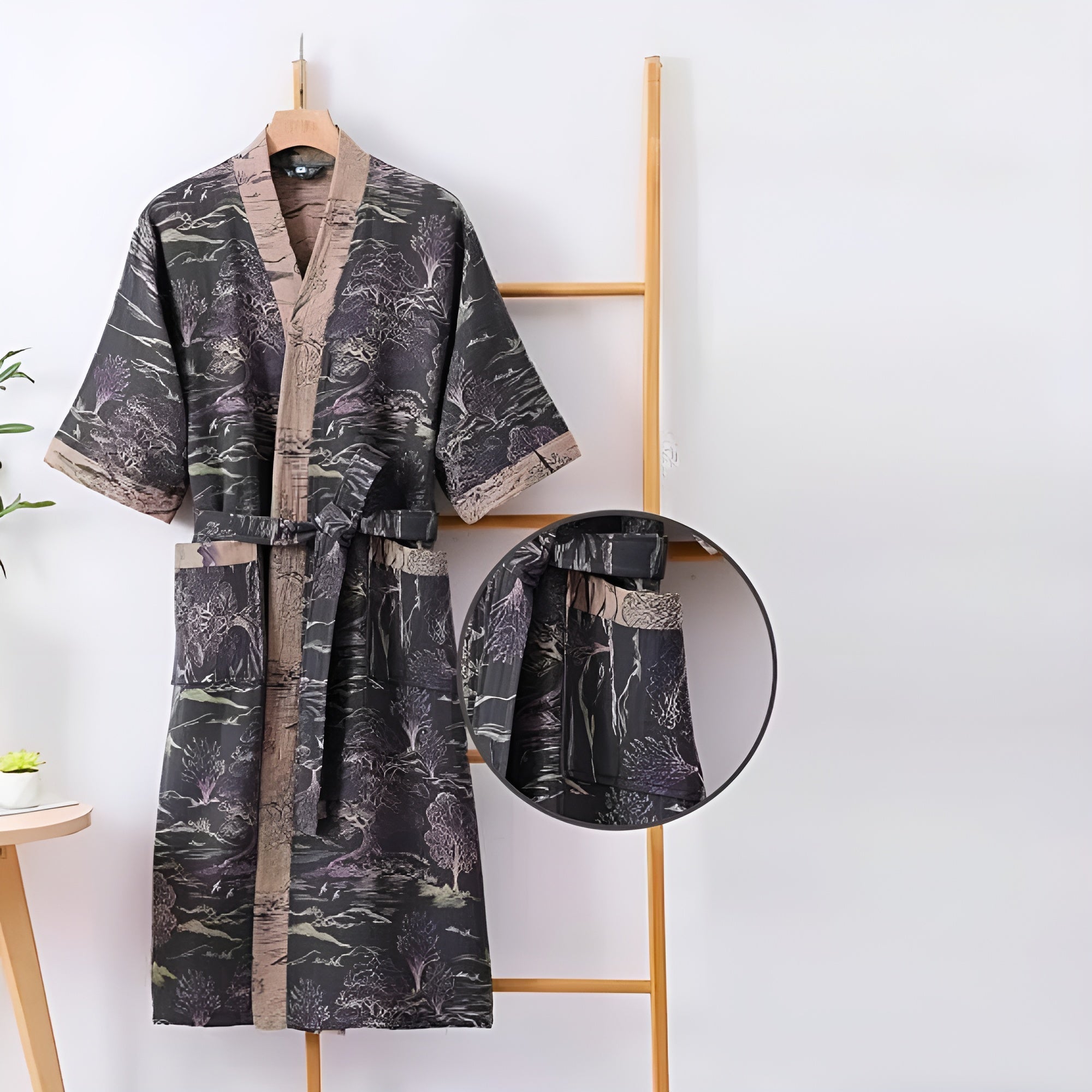 Luksuriøs Kimono badekåpe – Myk, Pustende Bomull For Stilfull Avslapning Hjemme