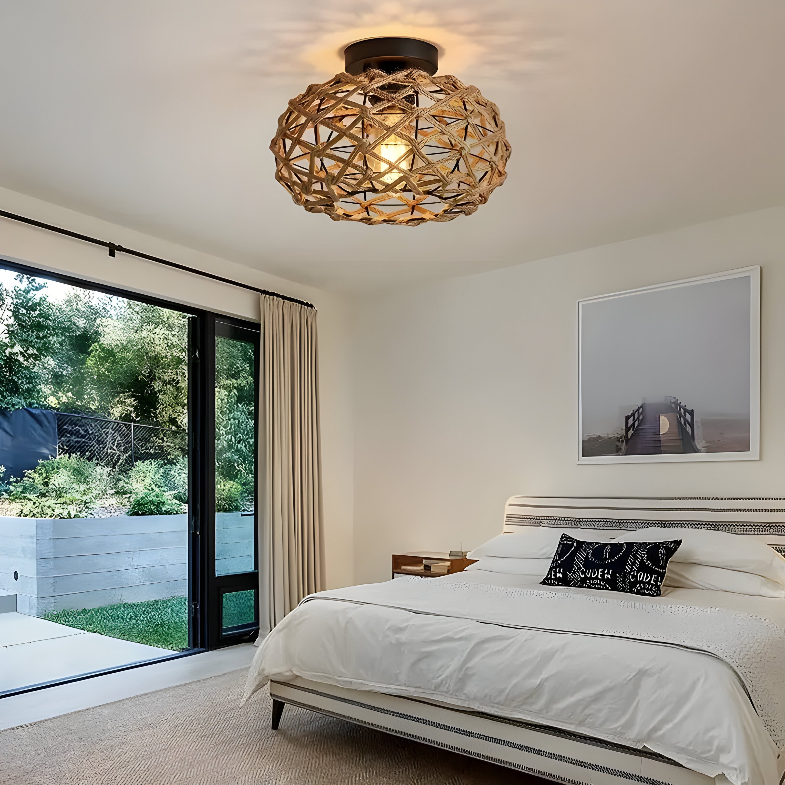 Vardal - Taklampe I Hampetau Og Kystinspirert Design
