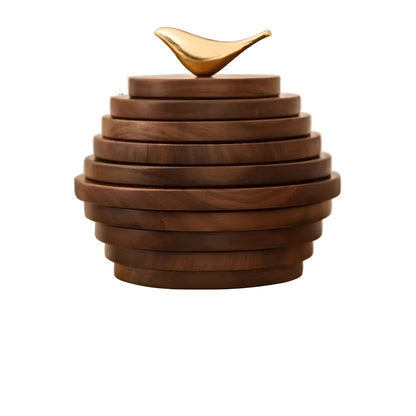 Walnuss-Holz Untersetzer – Hitzebeständig & Anti-Verbrühung | Ideal für Tassen, Gläser und Töpfe