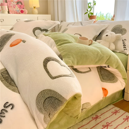 Milchvelours-Sengetøy, 3-delt – Mykt, Varmt og Behagelig | For et koselig soverom