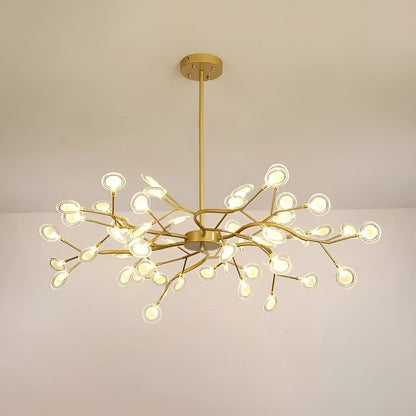Lysekrone med Grenform – Elegant og Stemningsfull | Ildflue-effekt for Koselig Belysning