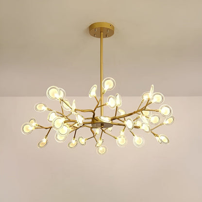 Lysekrone med Grenform – Elegant og Stemningsfull | Ildflue-effekt for Koselig Belysning
