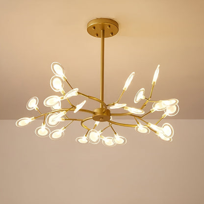 Lysekrone med Grenform – Elegant og Stemningsfull | Ildflue-effekt for Koselig Belysning
