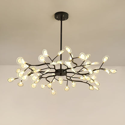 Lysekrone med Grenform – Elegant og Stemningsfull | Ildflue-effekt for Koselig Belysning