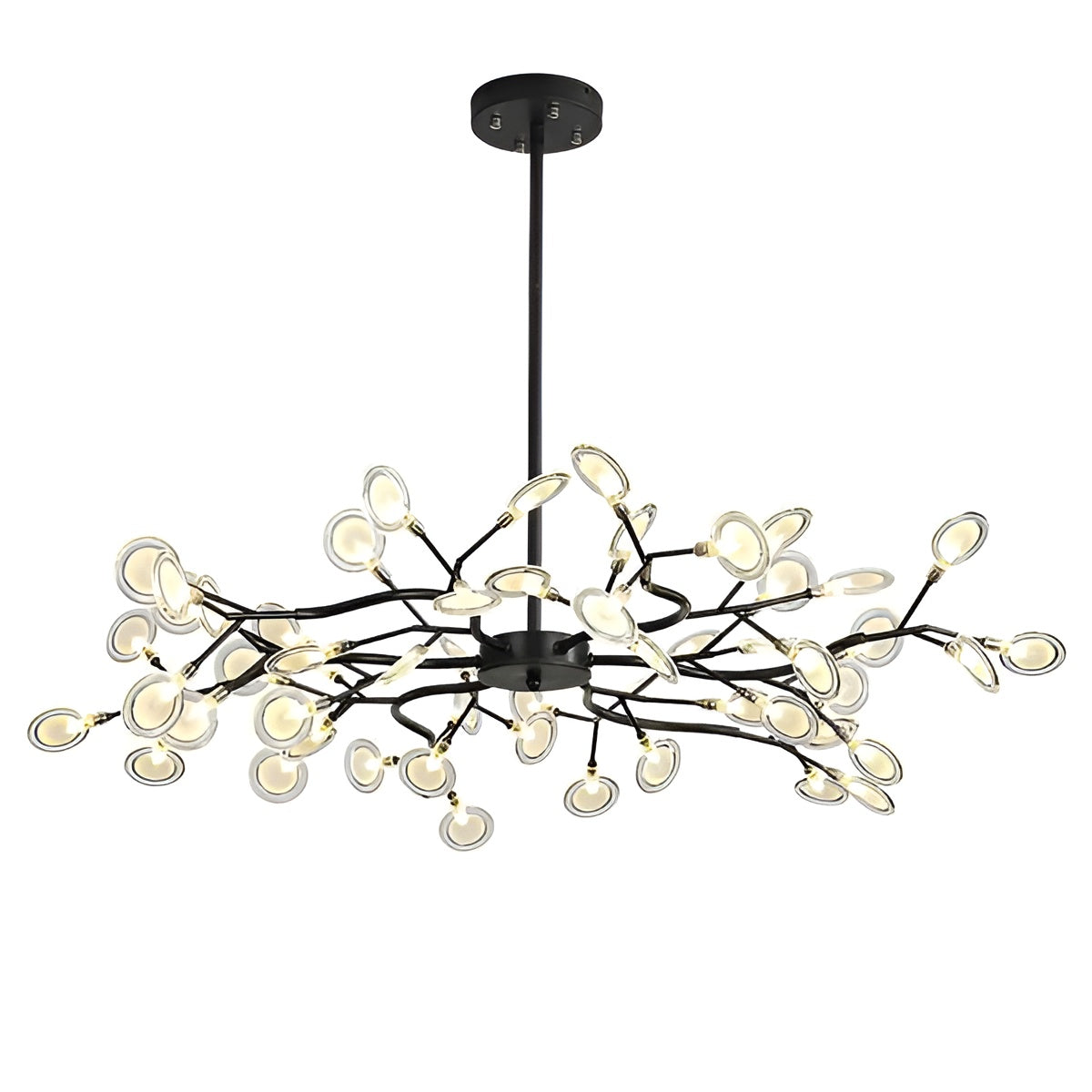 Lysekrone med Grenform – Elegant og Stemningsfull | Ildflue-effekt for Koselig Belysning