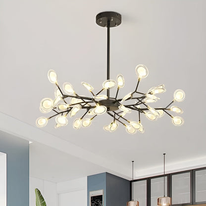Lysekrone med Grenform – Elegant og Stemningsfull | Ildflue-effekt for Koselig Belysning