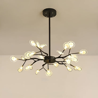Lysekrone med Grenform – Elegant og Stemningsfull | Ildflue-effekt for Koselig Belysning