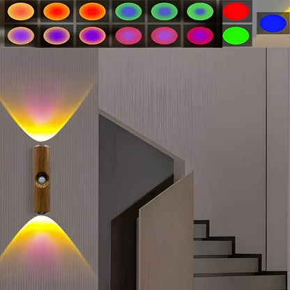 Led-nattlys Med Bevegelsessensor (6-pk) – Dimmbar & Rgb | Usb-lading, 3 Lysfarger, Perfekt For Gang, Trapp Og Stue