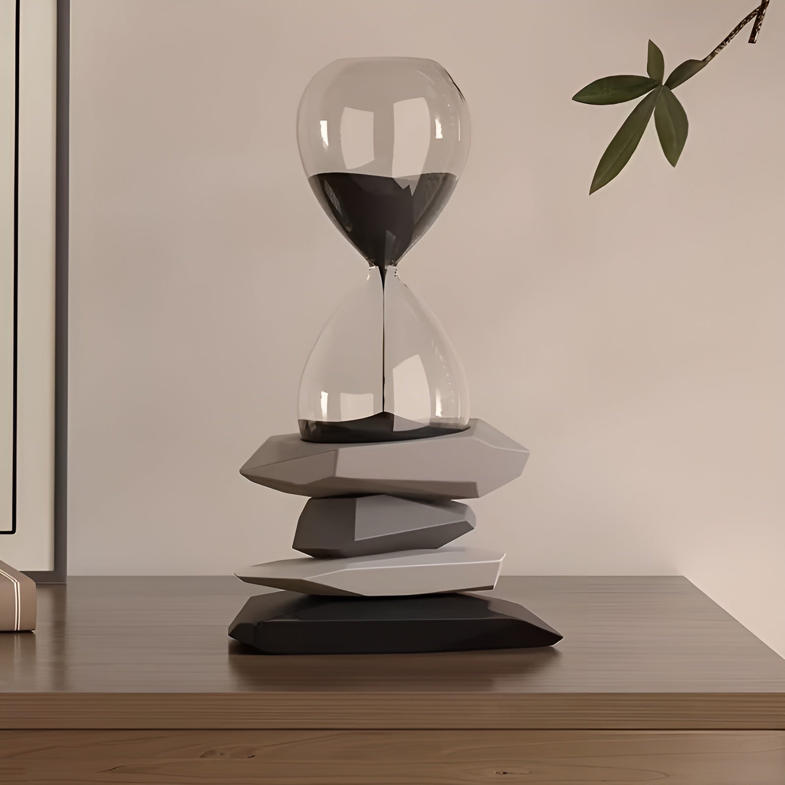 Minimalistisk Timeglass – Tidløst Og Dekorativt | Perfekt For Stuen Og Kontoret - Svart (ca. 5 minutter) - Timeglass