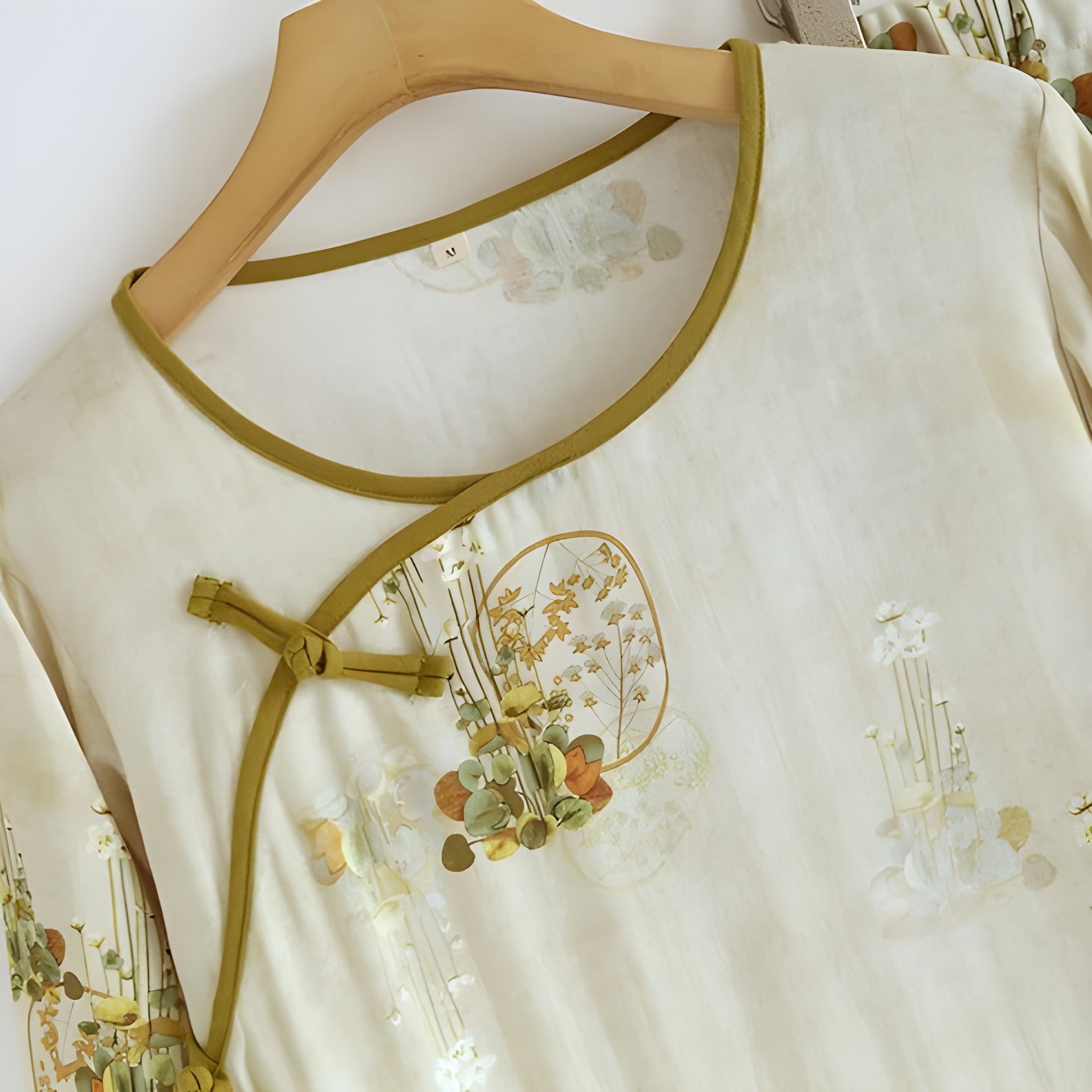 Pysjamassett i Bambusfiber – Retro Blomstertrykk, Pustende Komfort