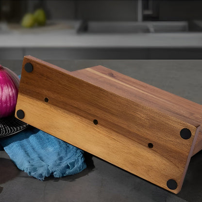 Dobbeltsidig Magnetisk Knivblokk i Tre – Plassbesparende og Praktisk | Perfekt for Kjøkken og Restaurant