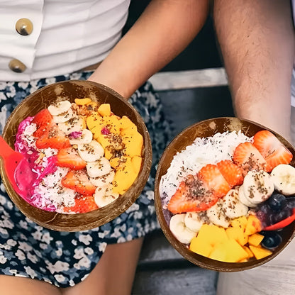 Håndlaget Kokosnøttskål – Naturlig Og Bærekraftig | Perfekt Til Smoothie-boller Salater Og Frokost - Skåler