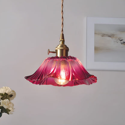 Hengelampe med Blomstermotiv – Varmt og Dekorativt Lys | Perfekt for Stue og Soverom - Lysarmaturer for tak
