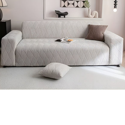 Elastischer Sofabezug aus Fleece – Weich und Gemütlich | Jacquard-Struktur, Perfekt für Sofa & Wohnraum