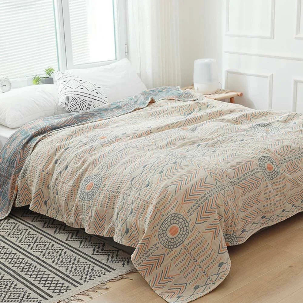 Wendedecke mit Boho-Mandala – Weich und Dekorativ | Perfekt für Sofa und Schlafzimmer