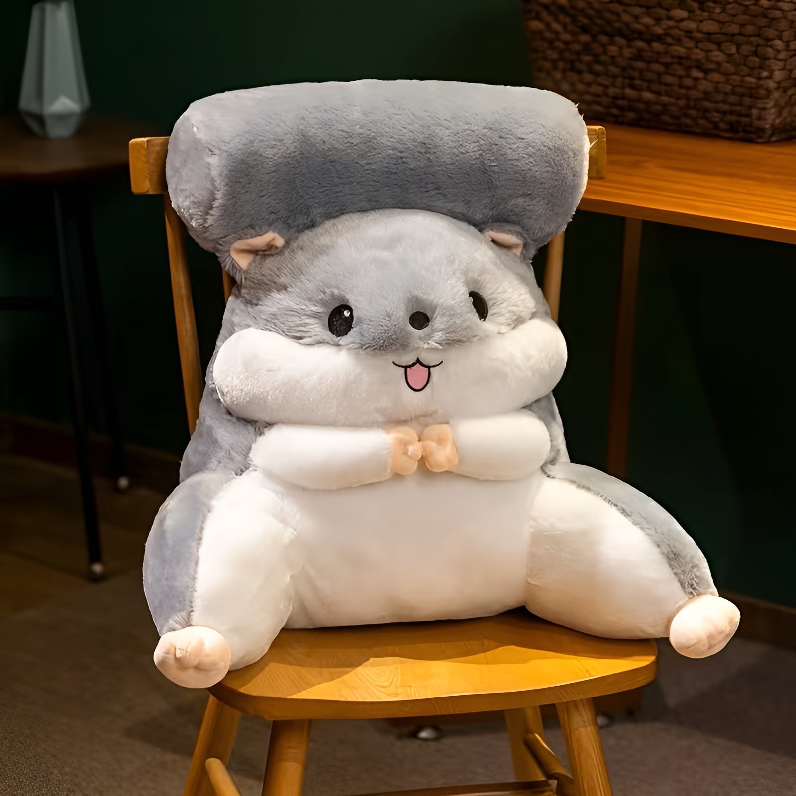 Søt Hamster-Lendestøttepute – Myk og Komfortabel | Avlastende Støtte for Rygg og Midje